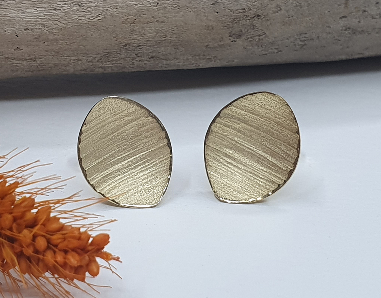 Golden Leaf Earrings by Donna Barry