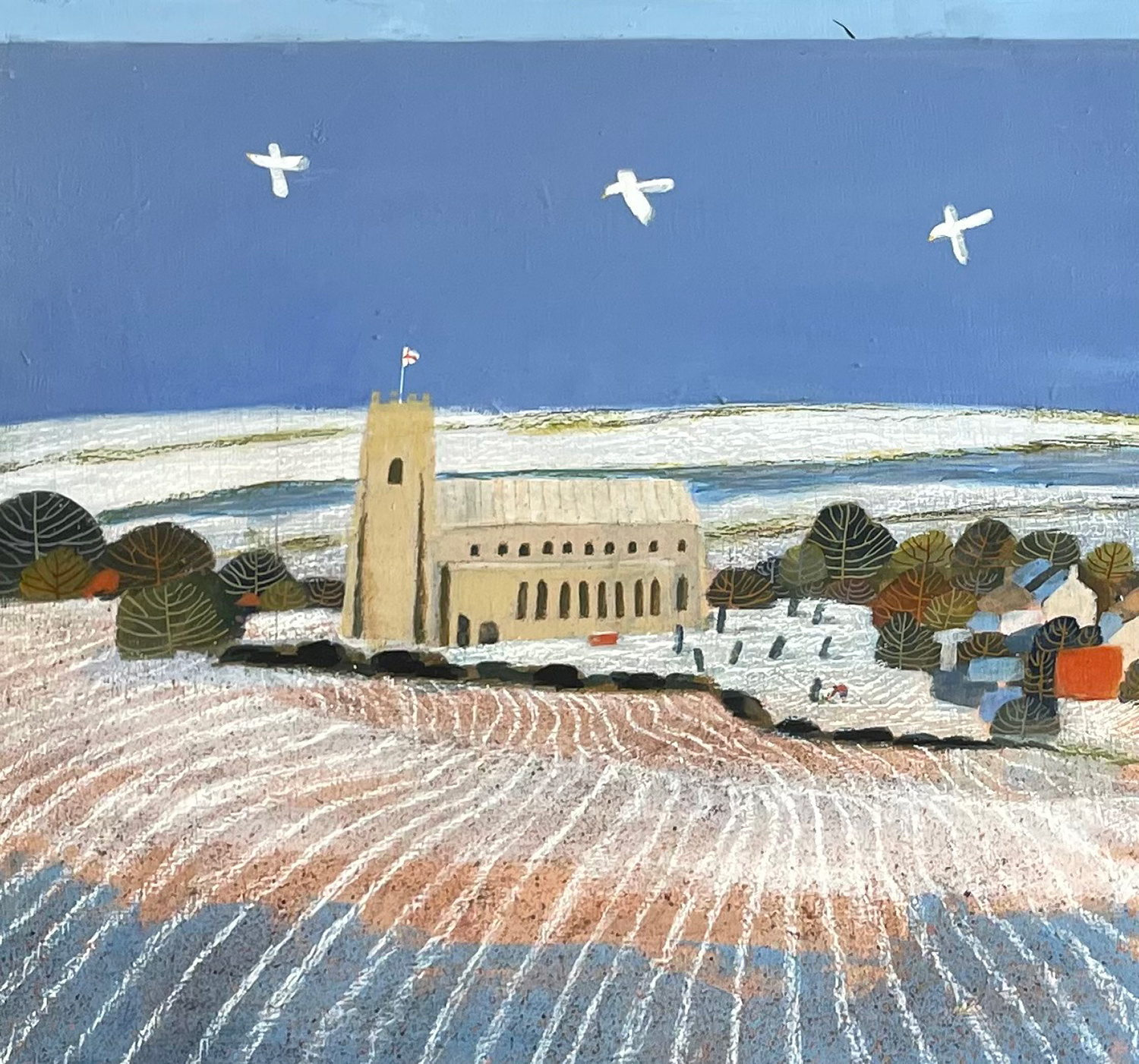 Frost in the Furrows, Salthouse by Barbara Peirson