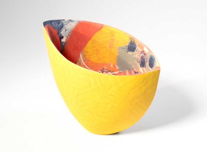 Golden Abstraction III Open Vessel by Carolyn Genders - alternative image