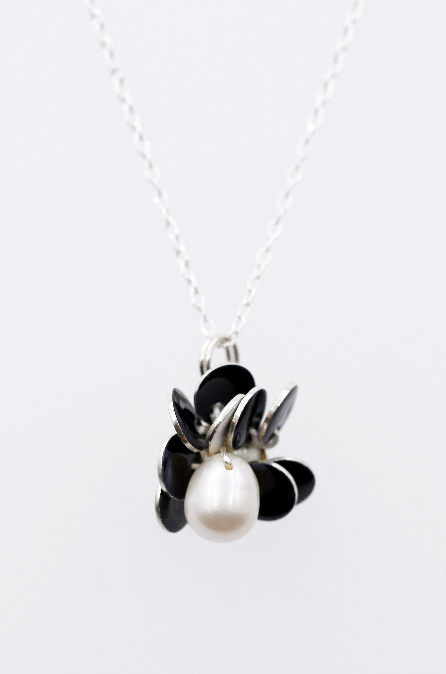 Black Bloom Cluster Pendant by Charlotte Smith