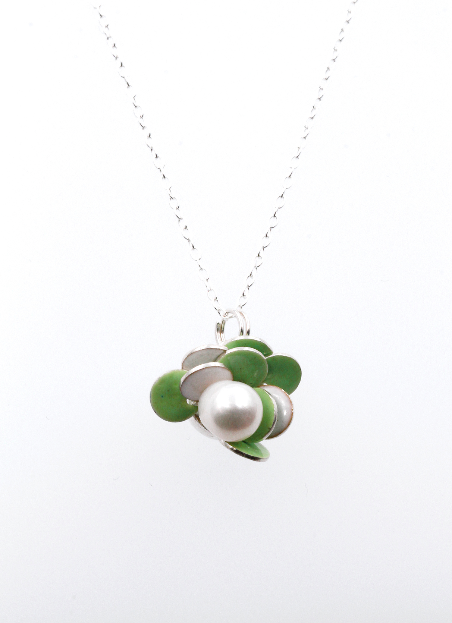 Green Bloom Cluster Pendant by Charlotte Smith