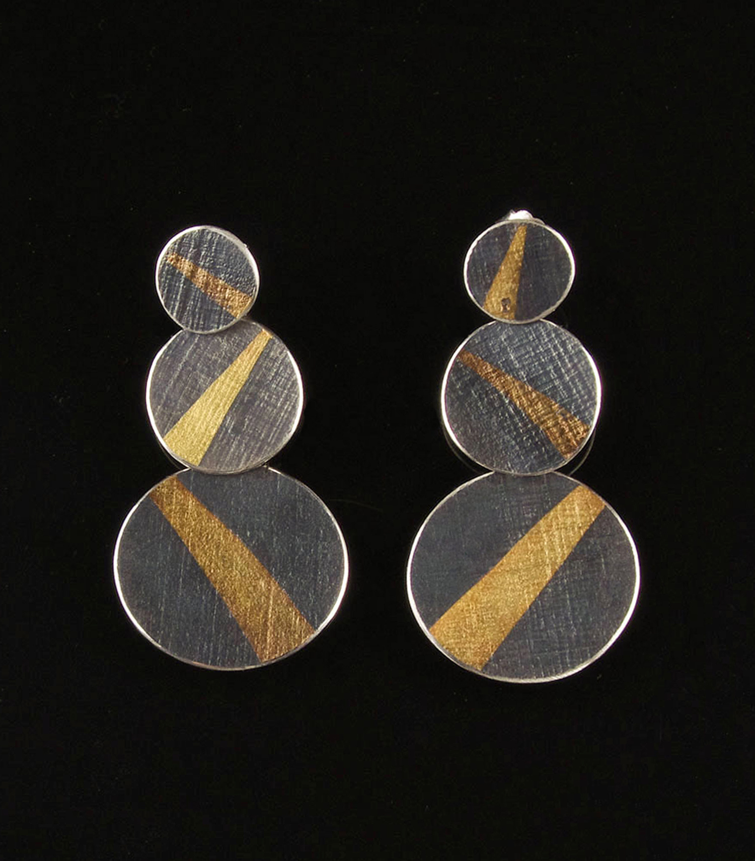 Triple Disc Earrings by Cathy Timbrell