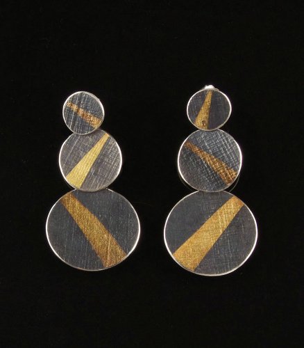 Triple Disc Earrings