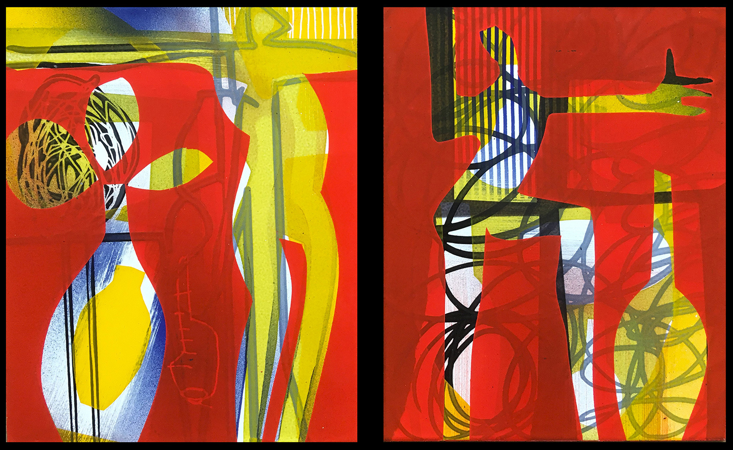 Him and She (Diptych) by Dale Devereux Barker