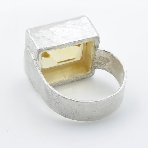 Wide Hammered Ring by Disa Allsopp - alternative image