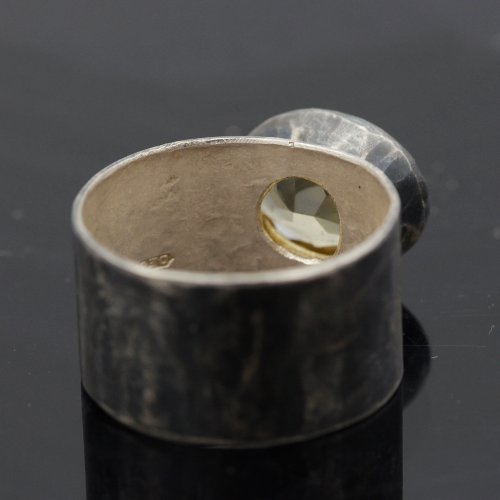 Citrine Wide Ring by Disa Allsopp - alternative image