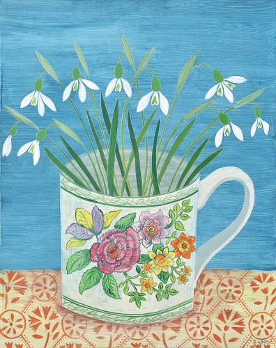 Floral Cup and Snowdrops