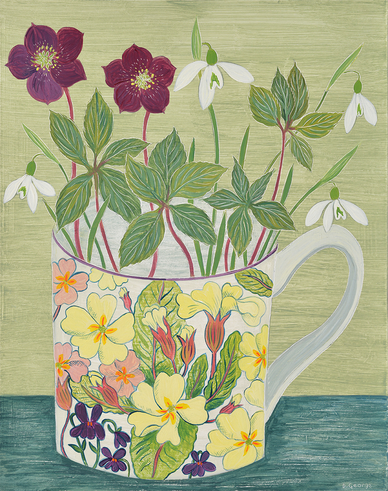 Spring Flower Cup by Debbie George