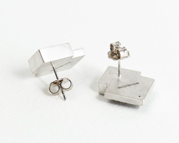 Double Square Studs by Jill Newbrook - alternative image