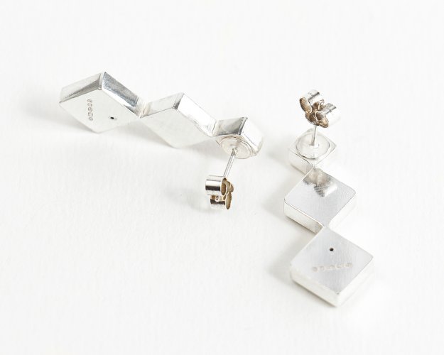 Three Square Earrings by Jill Newbrook - alternative image