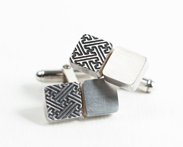 Double Square Cufflinks by Jill Newbrook - alternative image