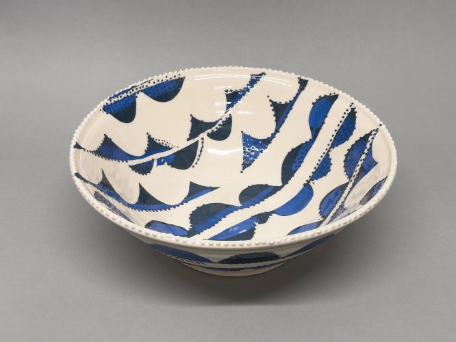 Bowl with Blue Pattern by Irena Sibrijns - alternative image