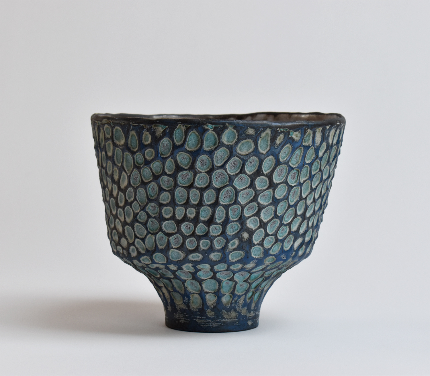 Blue Ridged Bowl by Jennifer Amon