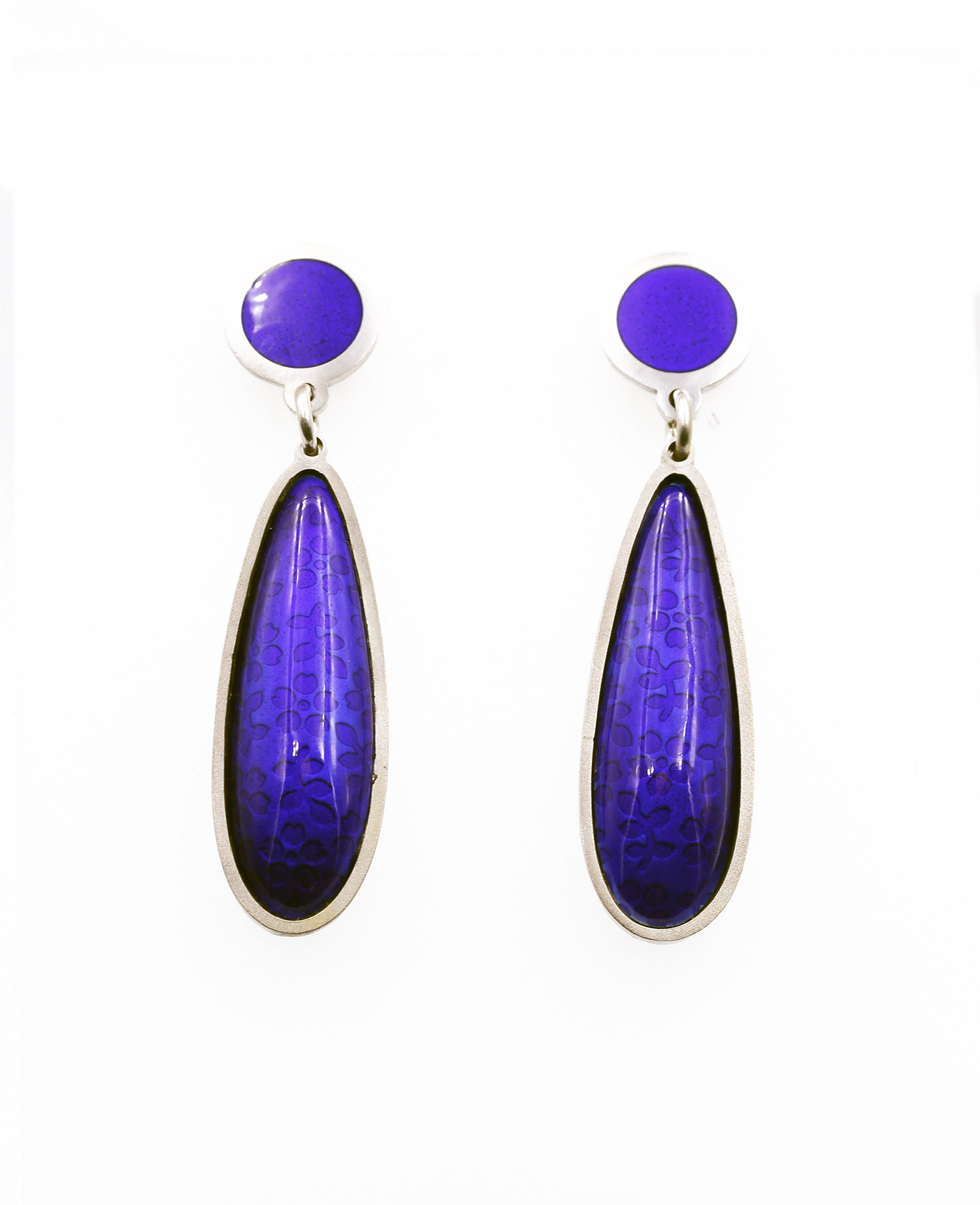 Teardrop and Round Top  Earrings by Jane Moore