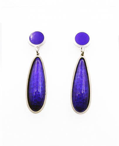 Teardrop and Round Top  Earrings