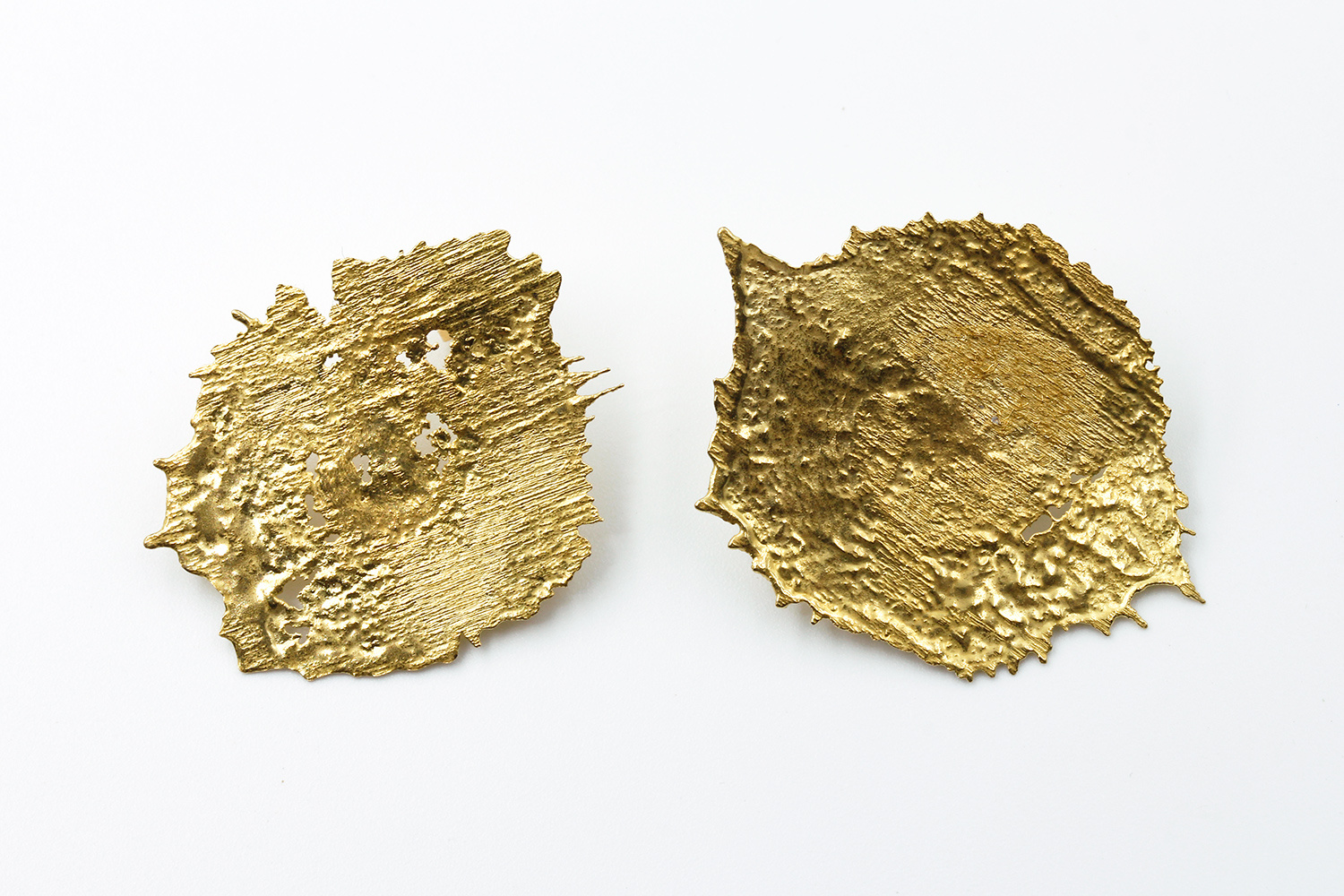 Distressed Disc Earrings by Kelvin Birk