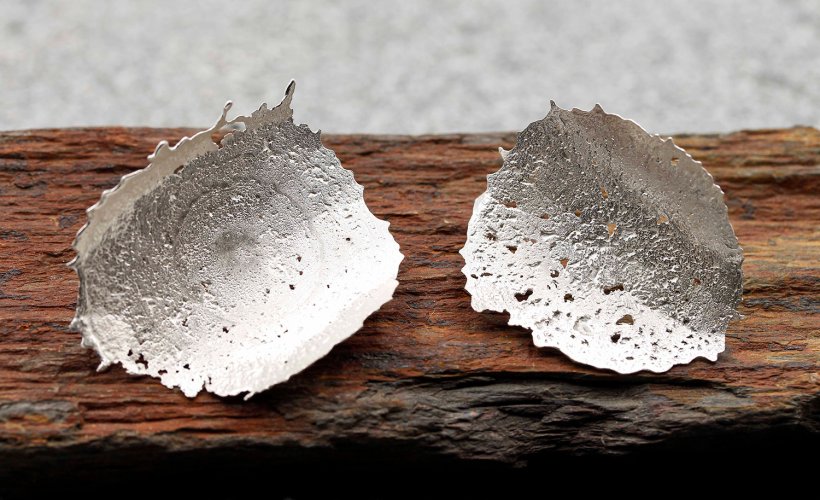 Curved Splash Disc Earrings by Kelvin Birk - alternative image