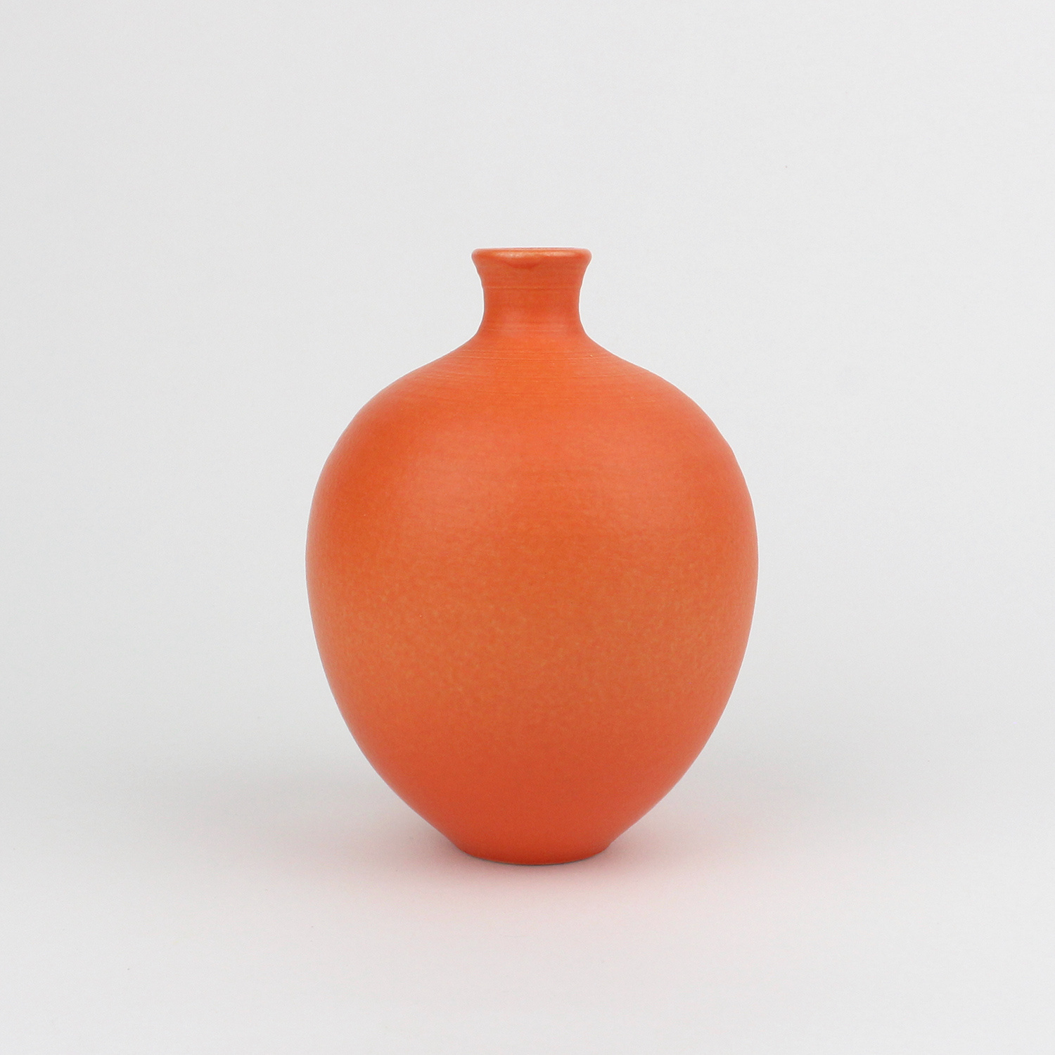 Oval Vase, orange by Lucy Burley