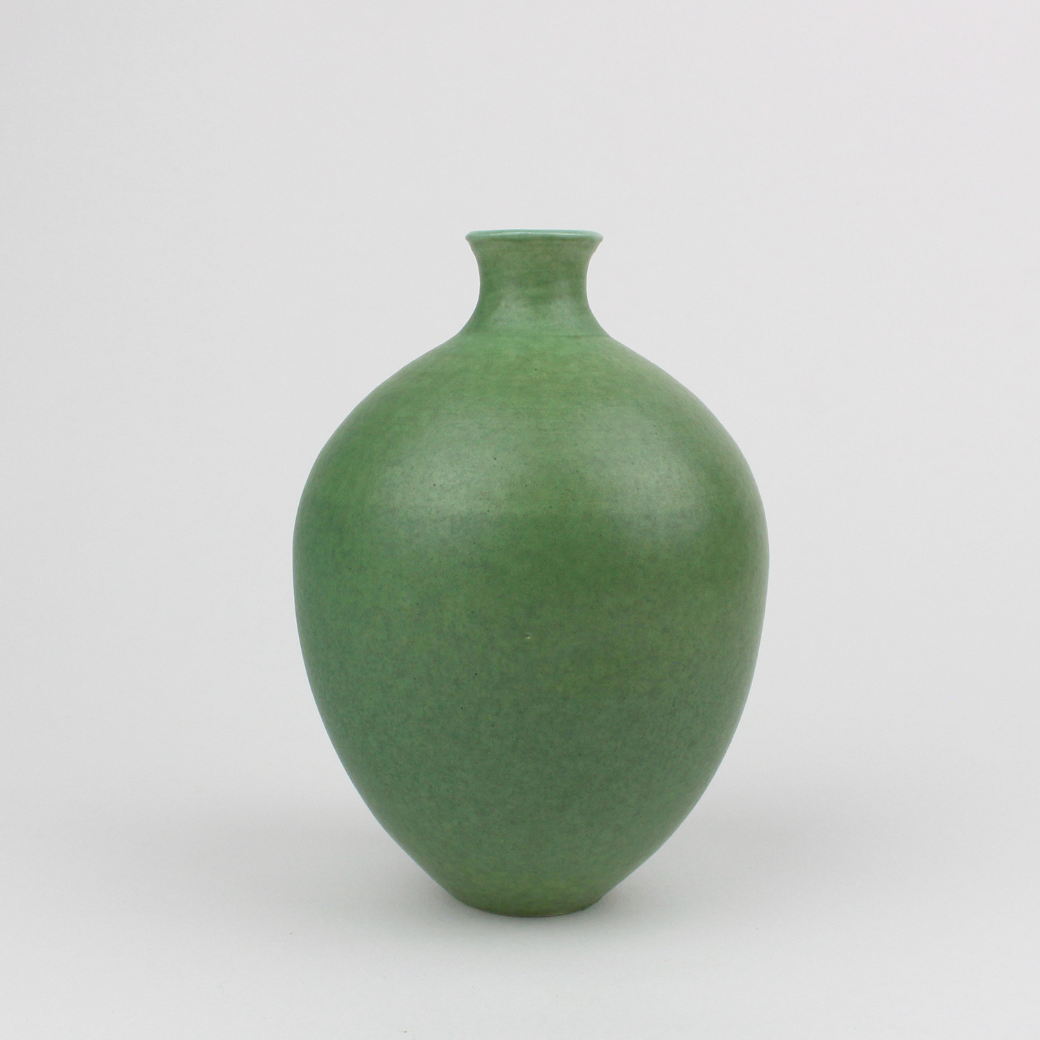 Oval Vase, evergreen by Lucy Burley