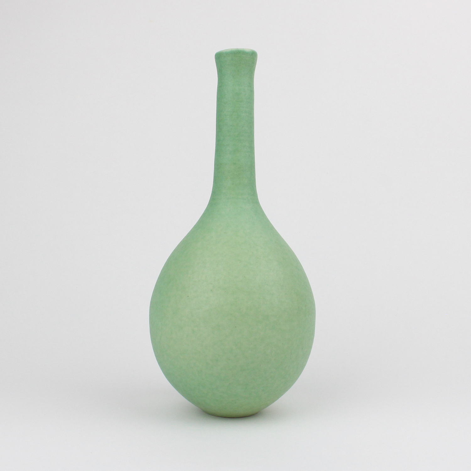 Oval Bottle, duck egg by Lucy Burley