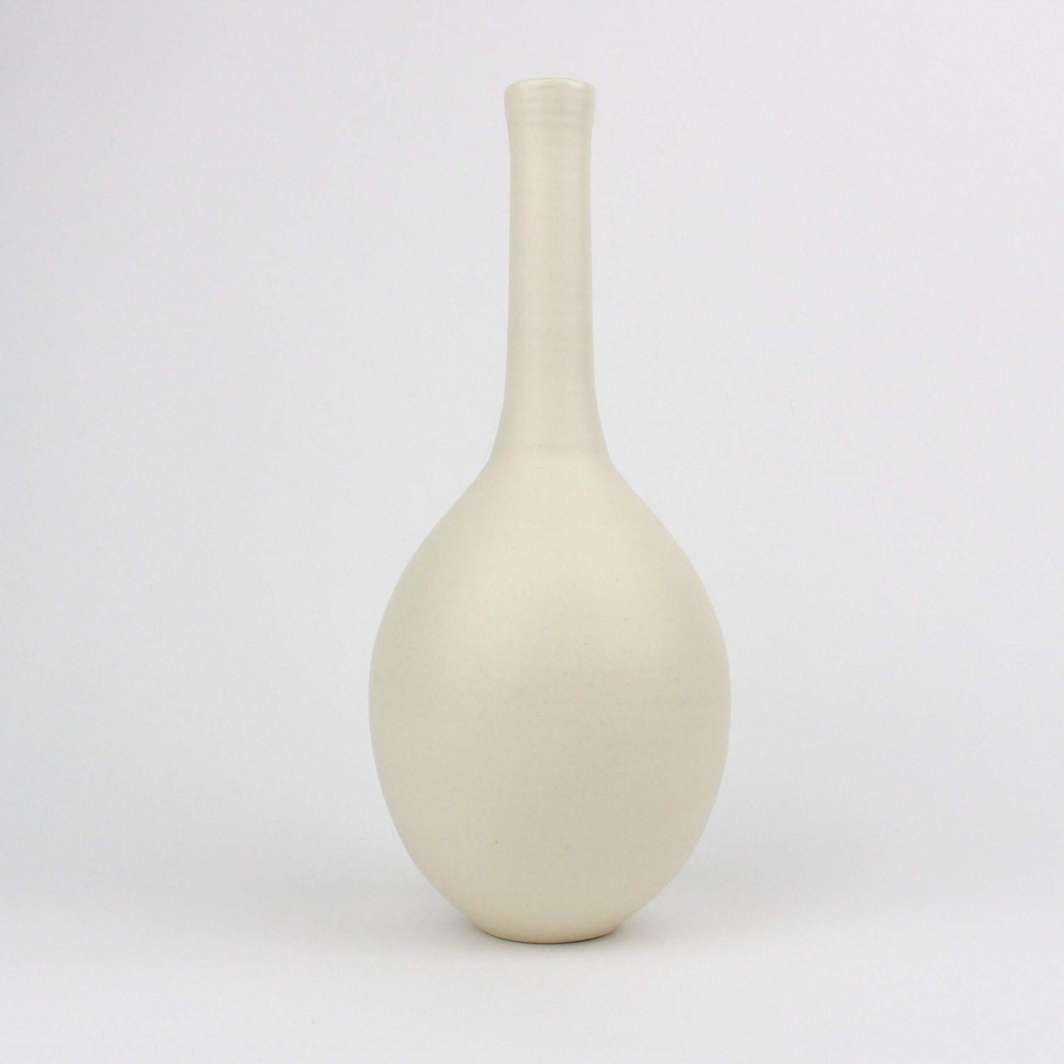 Oval Bottle, ivory by Lucy Burley