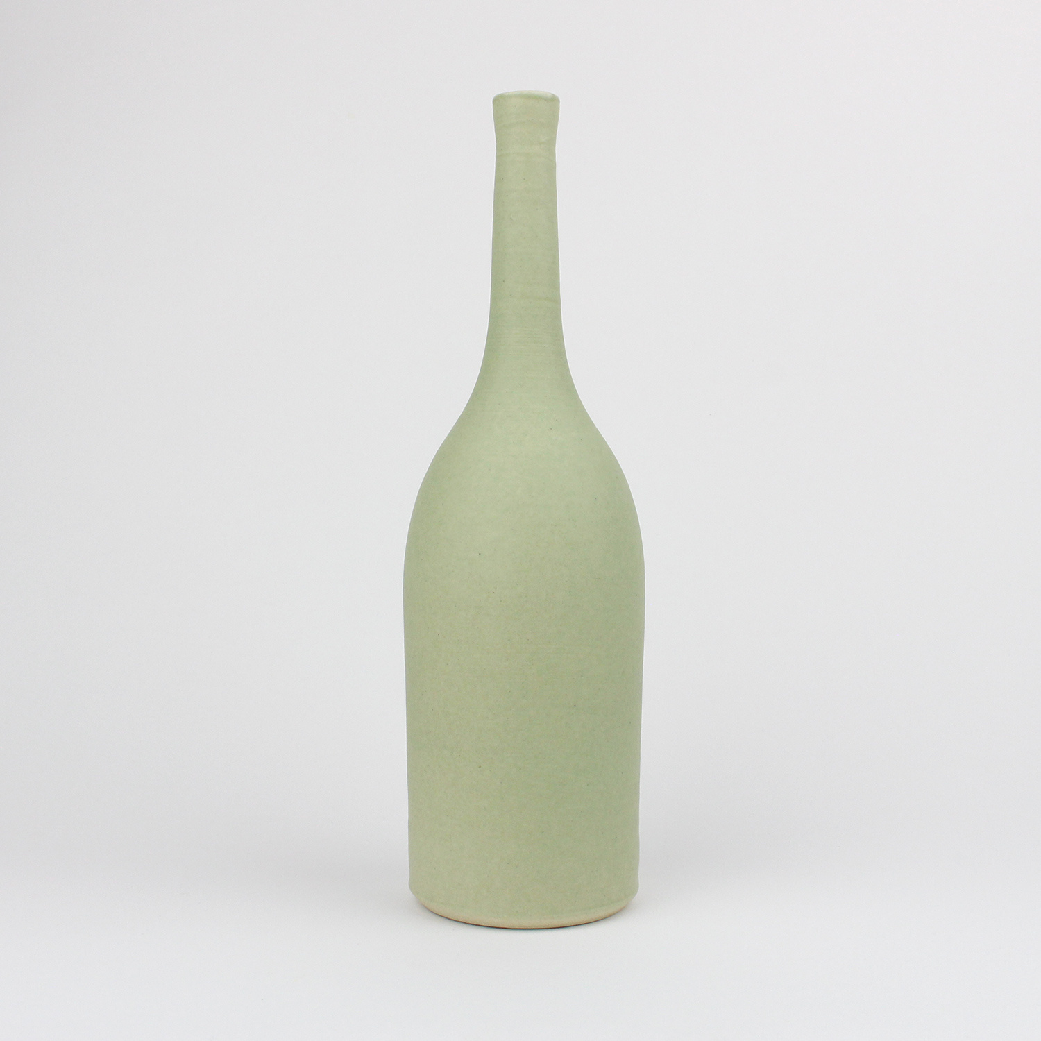 Bottle, light olive by Lucy Burley