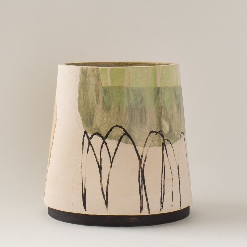 Tapered Oval Vessel with Foot by Louise McNiff - alternative image