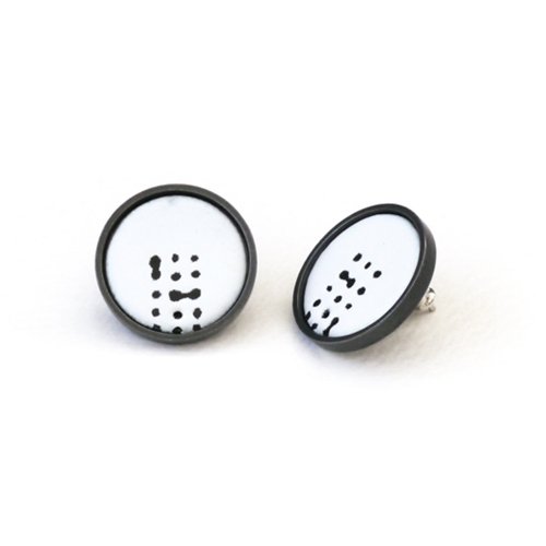 Disc Stud Earrings