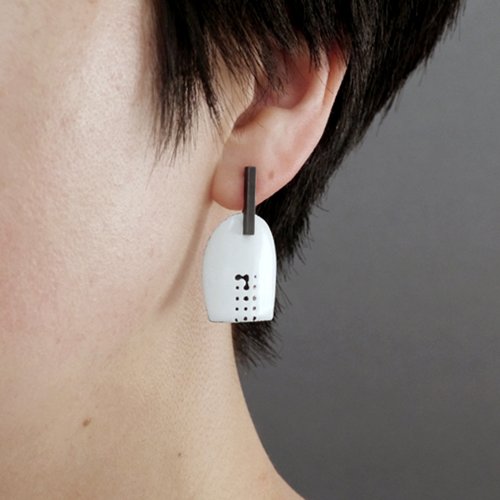 Bar Stud Earrings by Mizuki Takahashi - alternative image