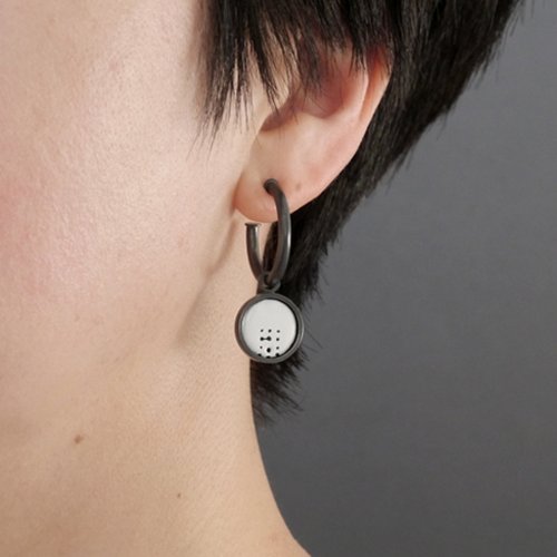 Disc Drop Hoop Earrings by Mizuki Takahashi - alternative image