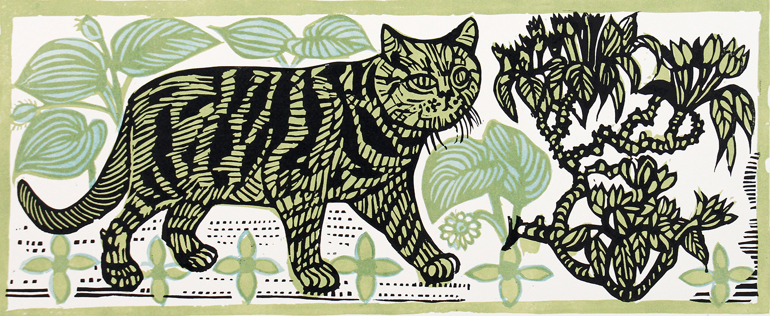 Prowler in the Pear Blossom by Richard Bawden