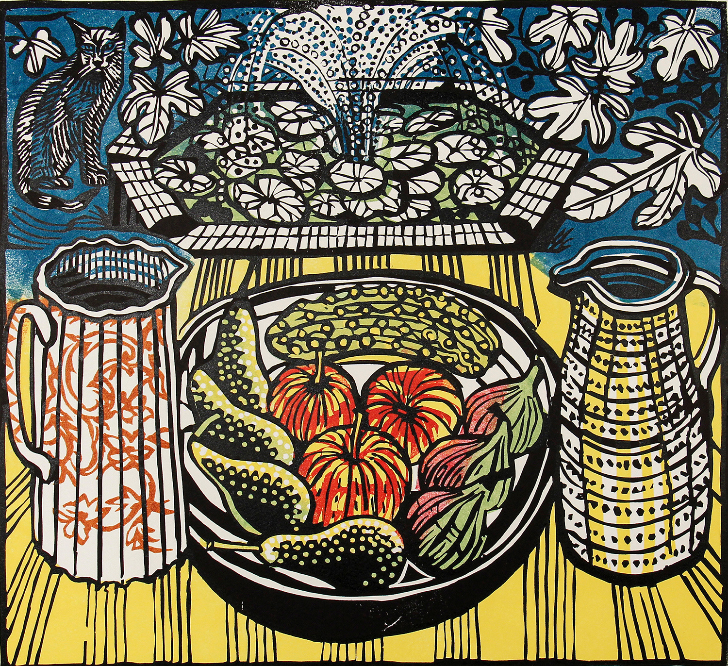 Fruit Bowl and Fountain by Richard Bawden