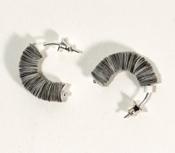 Half Hoop Earrings by Rachel Darbourne - alternative image