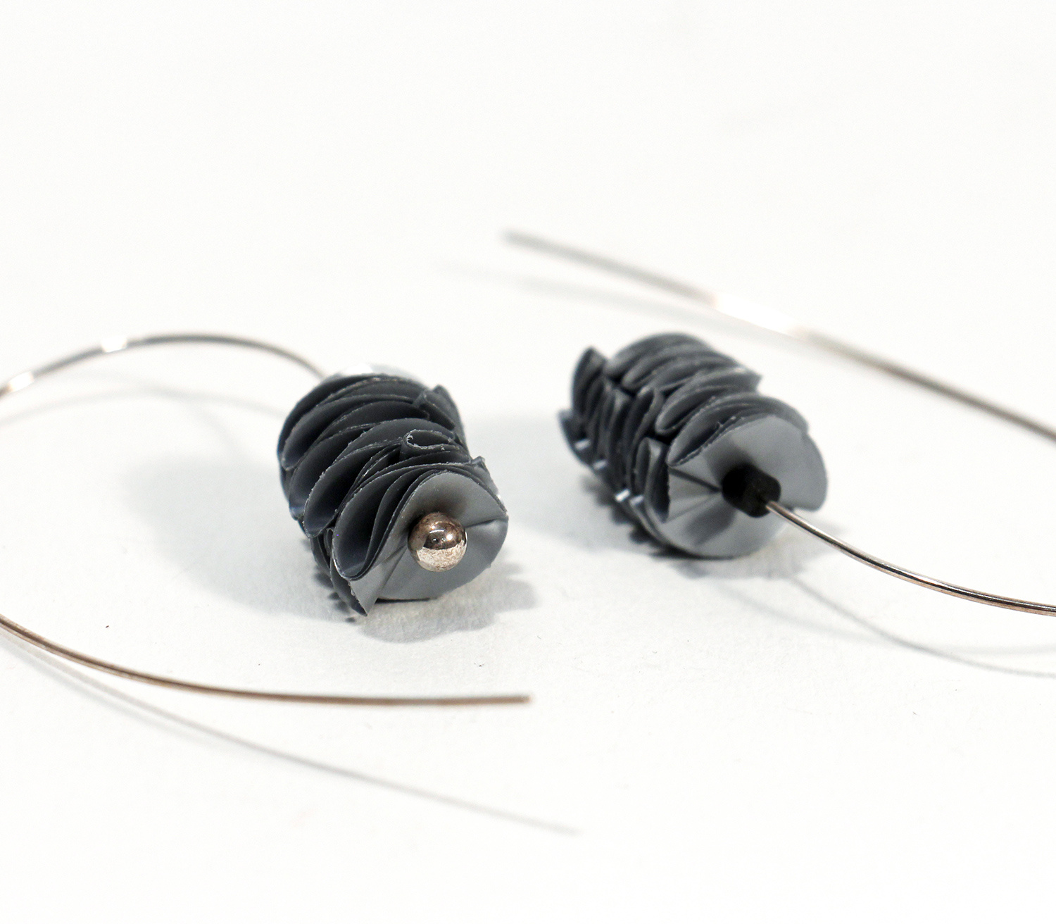 Curved Earrings, long by Rachel Darbourne