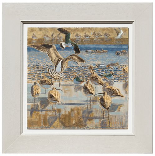 Curlews and Lapwings, Arnolds Marsh by Robert Greenhalf - alternative image