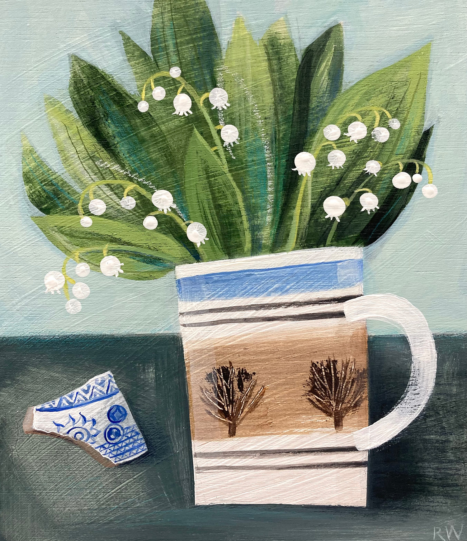 Lily of the Valley, Mochaware Mug by Russell Wilson