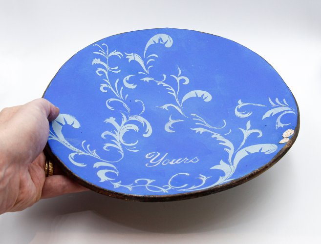 Electric Blue Plate 'Yours' by Sarah Dunstan - alternative image