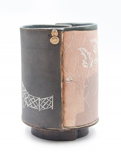 Pink & Grey Vessel by Sarah Dunstan - alternative image