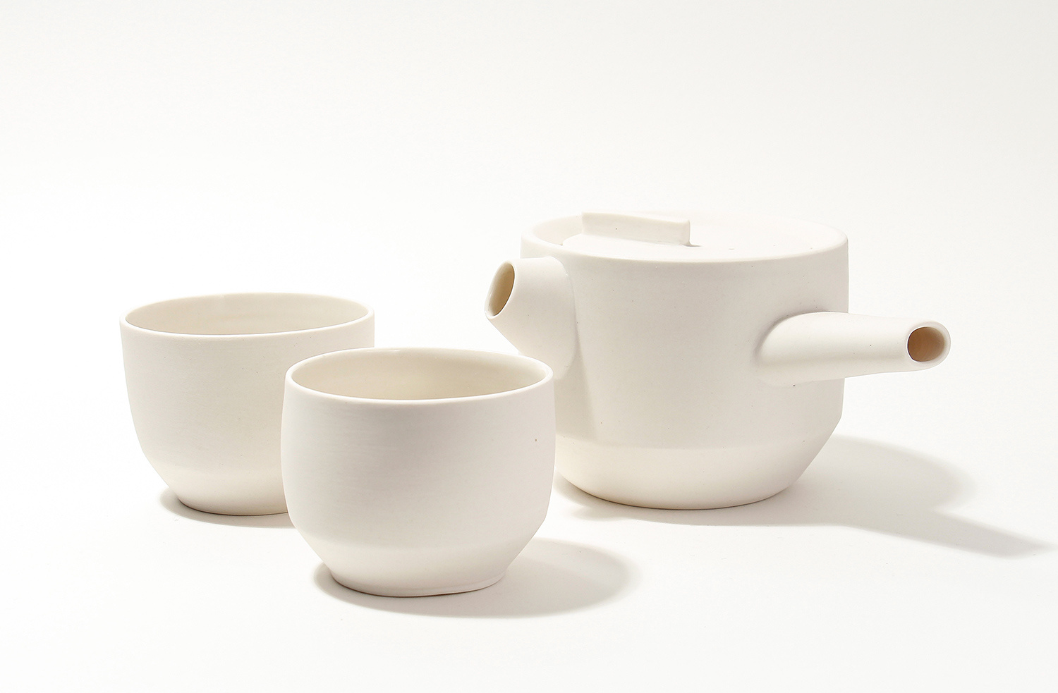 Tea Set (teapot and two cups) by Steve Cook