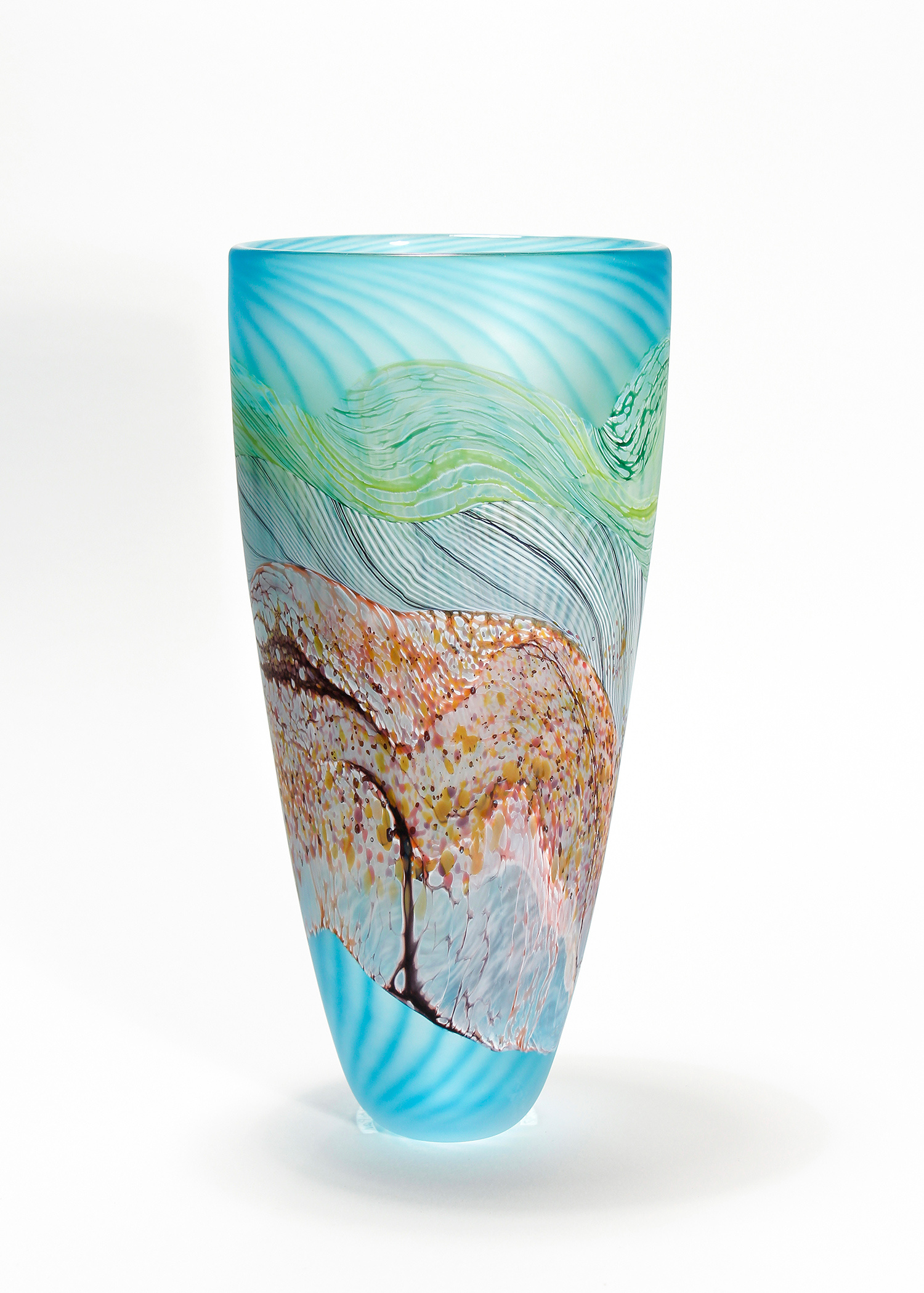 Flint Tall Vase, medium by Thomas Petit