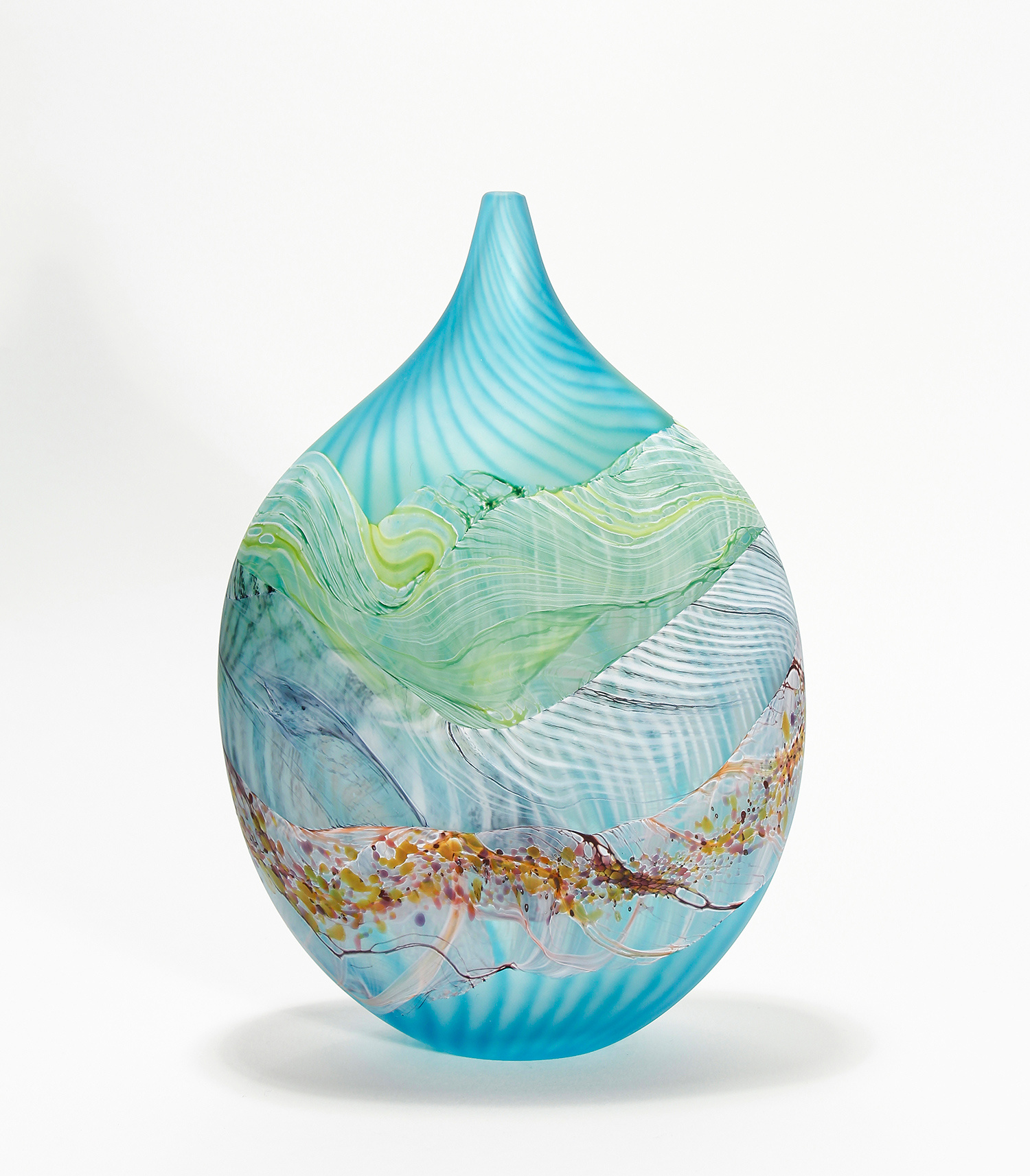 Flint Teardrop Vase, medium by Thomas Petit