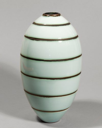 Oblong Vessel (Blue Stripe) by Tricia Thom - alternative image