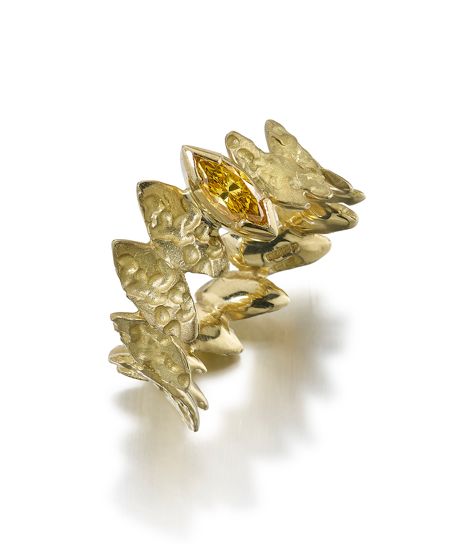 Slanting Leaf Ring by Susi Hines