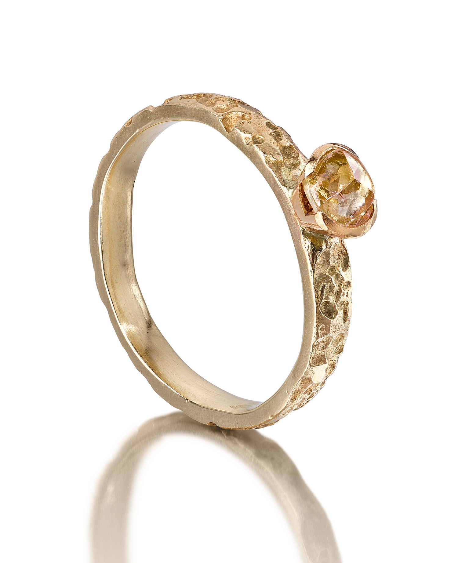 Etched Gold Ring by Susi Hines