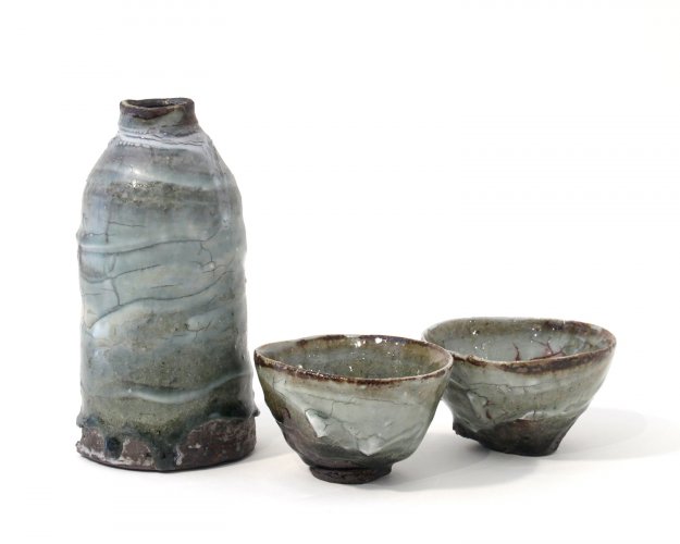 Celadon sake set by Margaret Curtis - alternative image