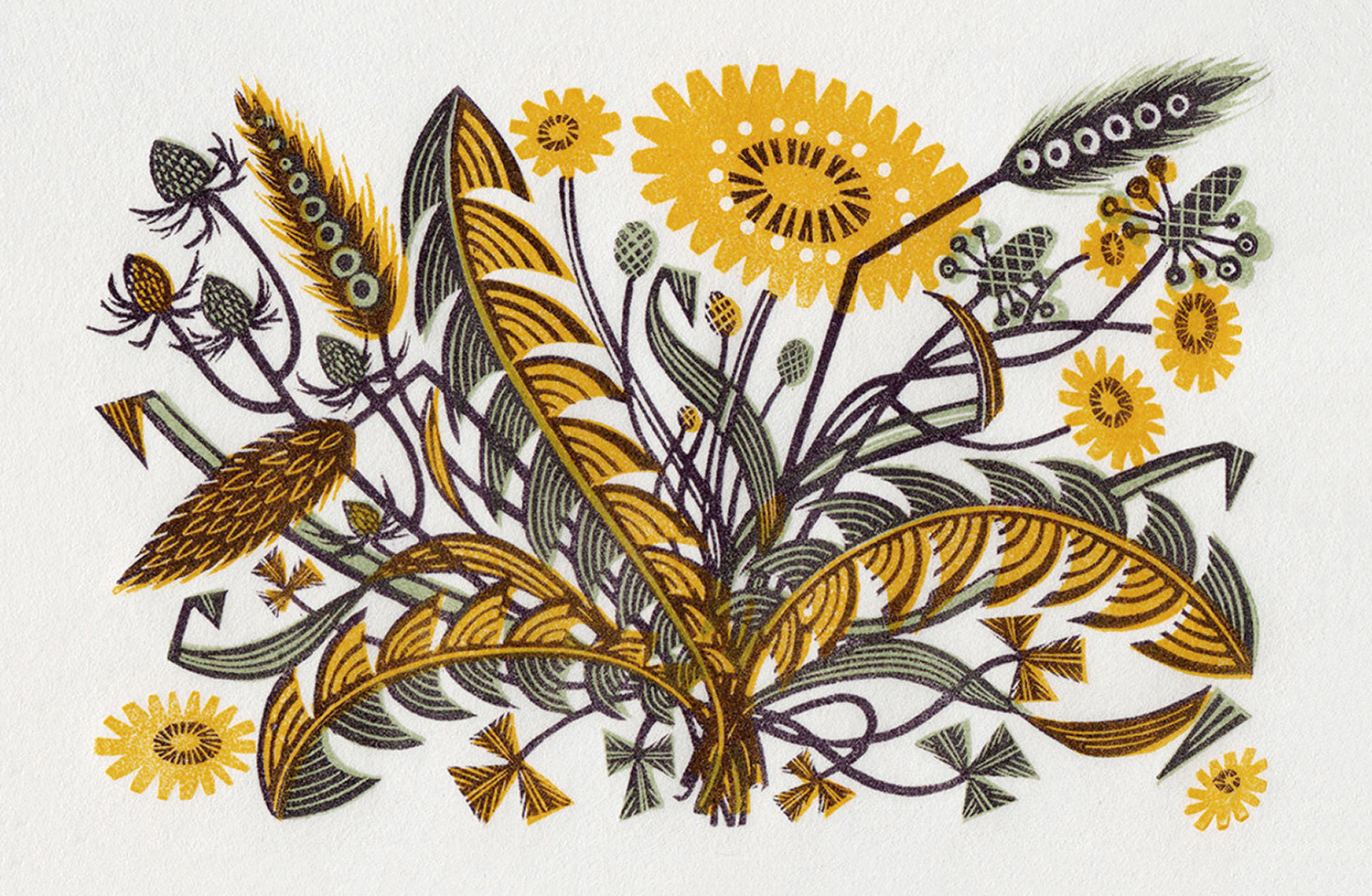 Dandelion Track I by Angie Lewin