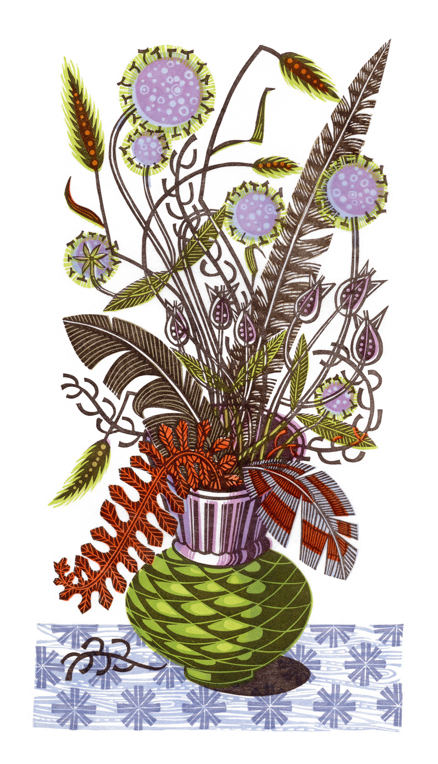 Thistle Pot II by Angie Lewin