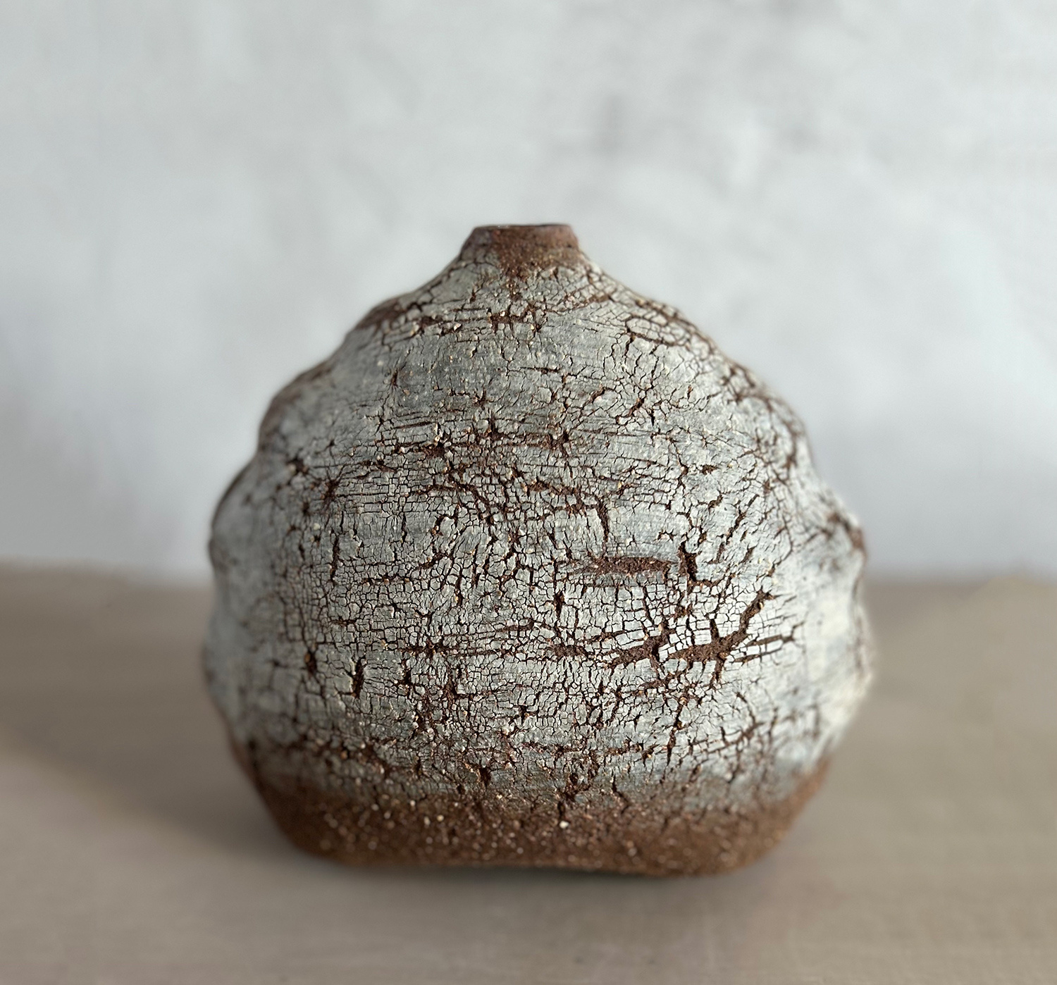 Forest floor Flask with Heaved Shoulders by Patricia Shone