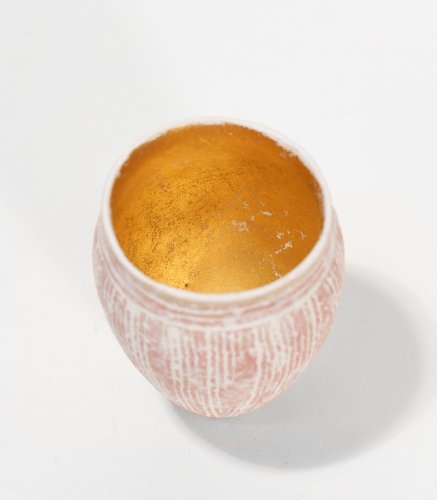 Pink Pot with Gold Leaf by Sarah Jenkins - alternative image