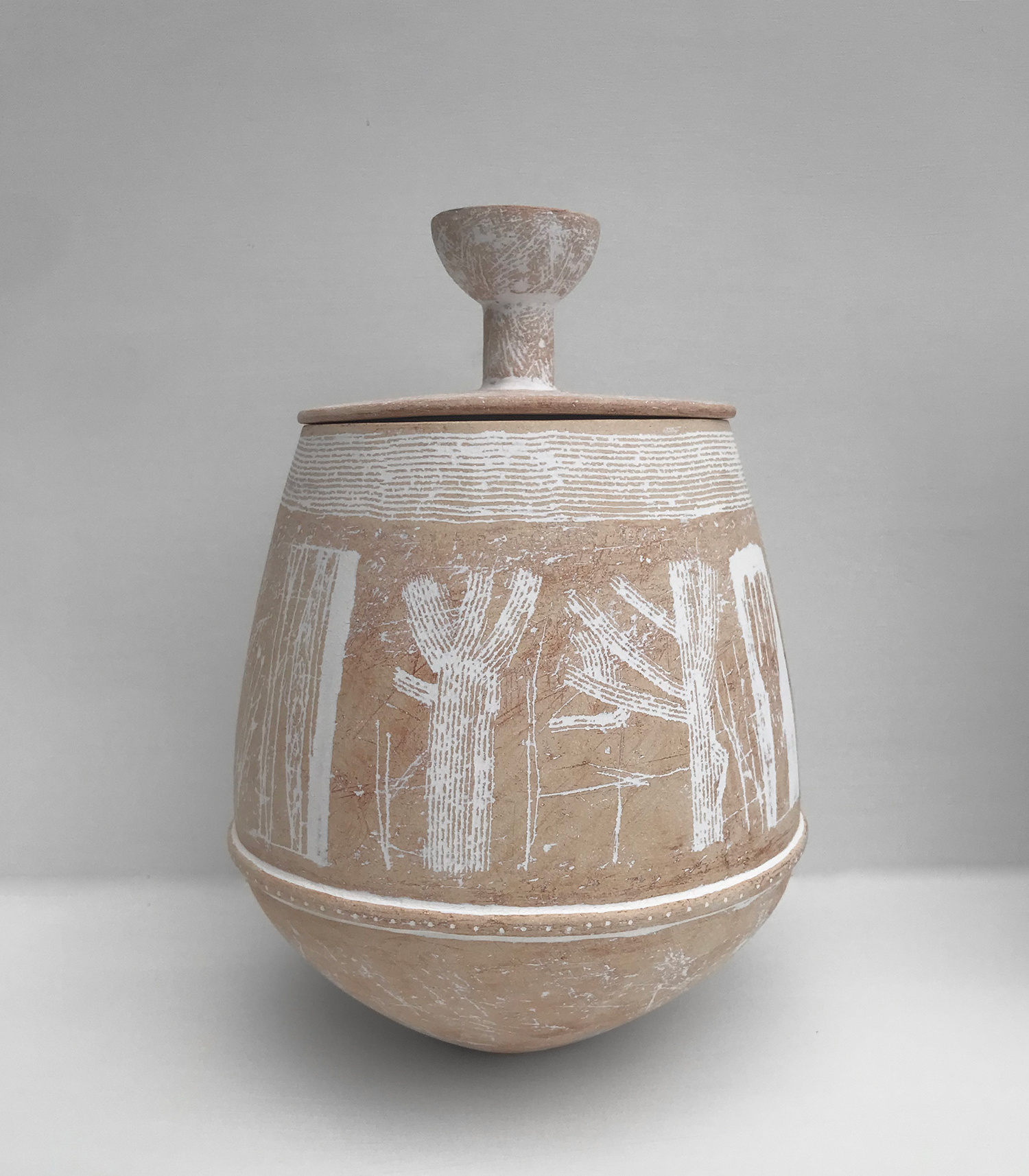 Lidded Landscape Vessel by Sarah Jenkins